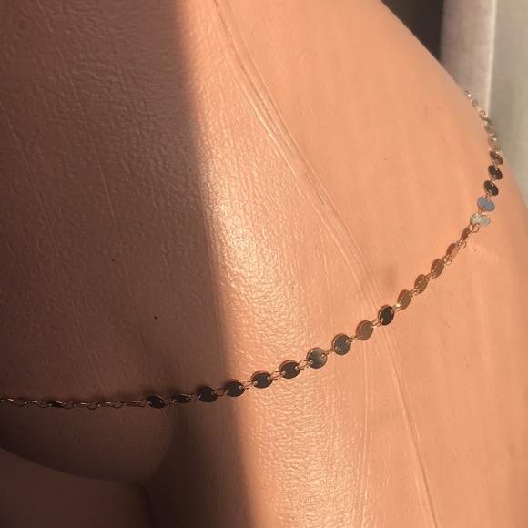 Belly chain beach gold belt body jewelry bikini harness sexy gypsy glam doll B3 - Picture 9 of 9